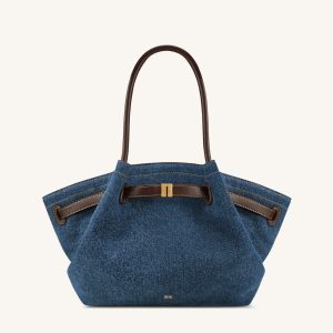 Hana Sac cabas moyen en jean - Denim bleu