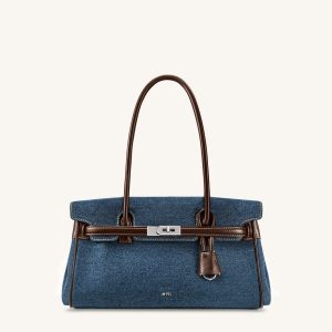 Yara Sac à bandoulière en denim - Bleu