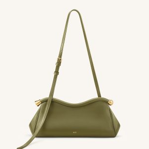 Naomi Sac à Bandoulière Incurvé - Vert Olive