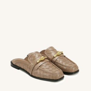 Elowen Mocassins mules tissés à mors - Kaki