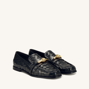 Elowen Mocassins tissés à mors - Noir