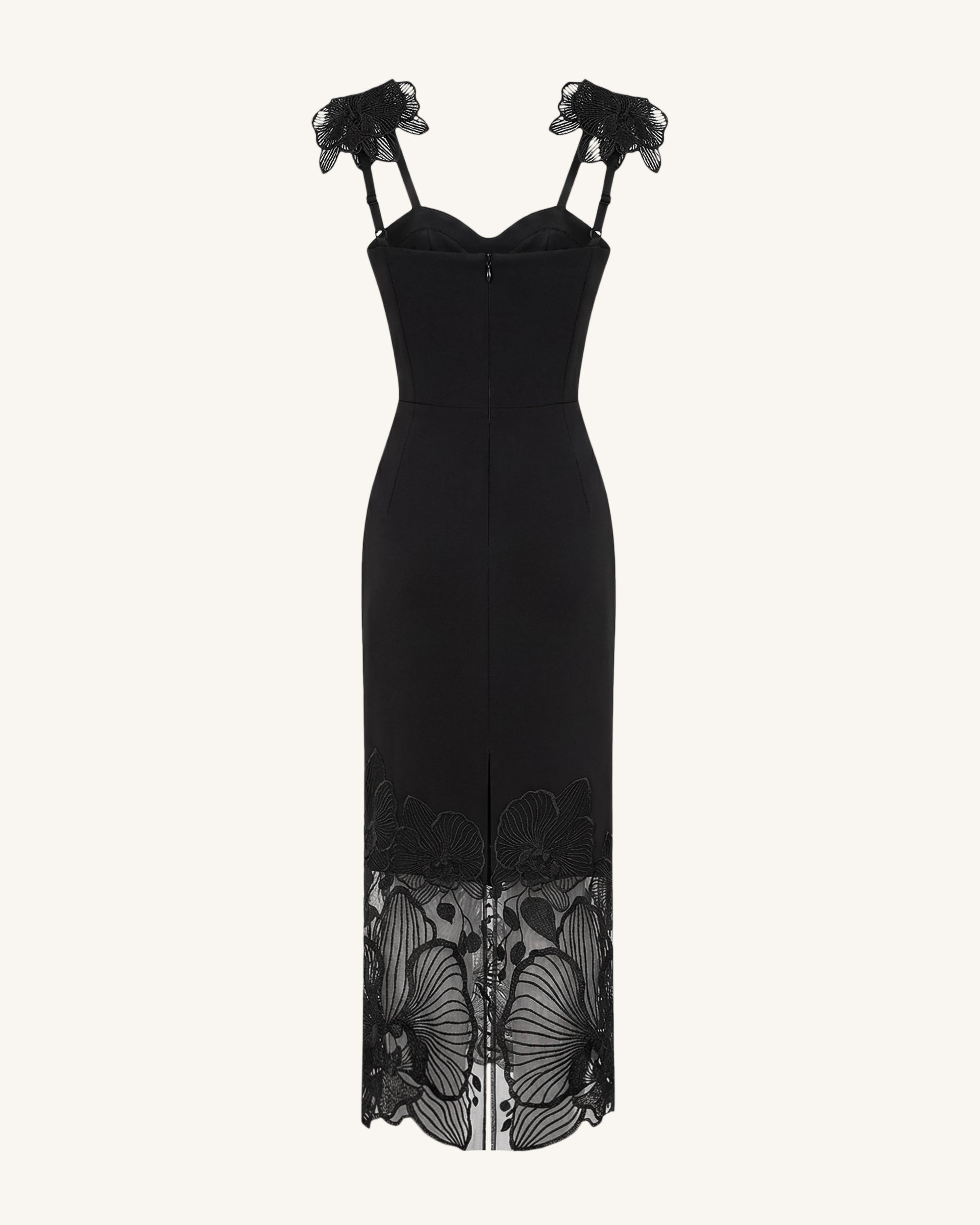 Orchid Robe corset brodée - Noir – Image 5