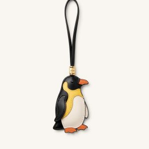 Breloque sac pingouin - Noir multicolore