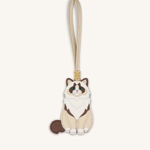 Breloque sac chat Ragdoll - Beige