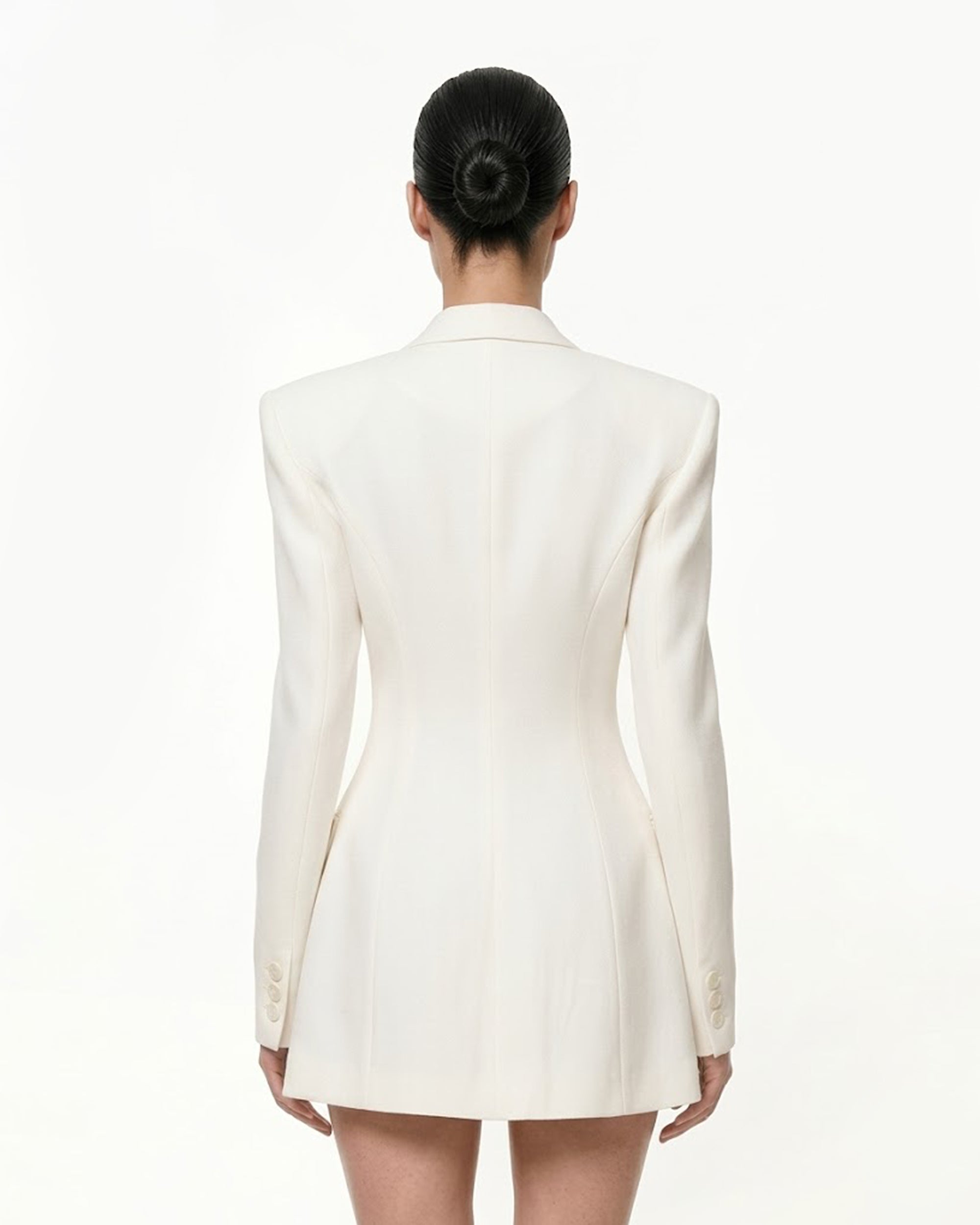 Blazer sablier brodé Iris - Blanc – Image 2