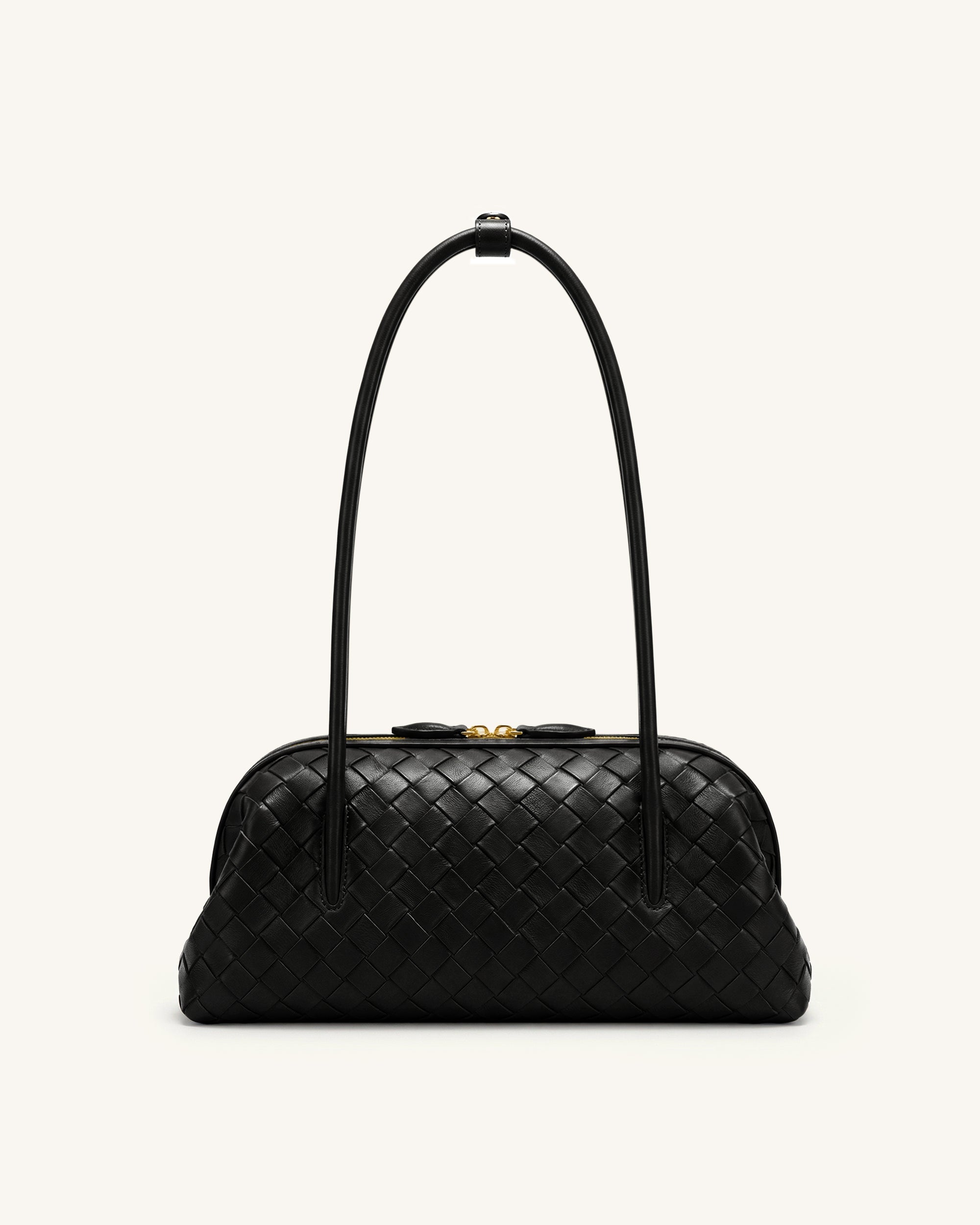Aveline Sac à bandoulière texturé tissé - Noir – Image 3