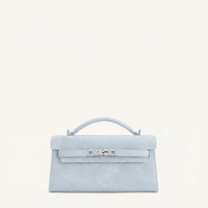 Sac à main supérieur en similicuir Noor - Bleu