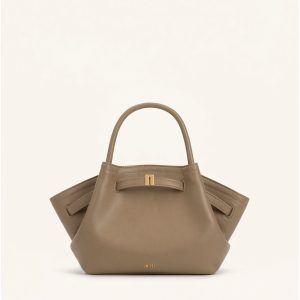 Mini sac cabas Hana - Brun grisâtre