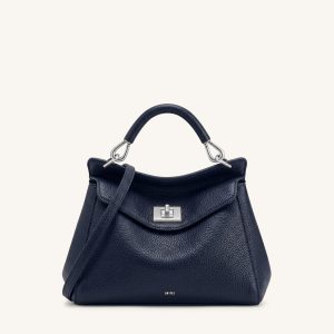 Lucia Sac à main classique à poignée supérieure - Bleu marine