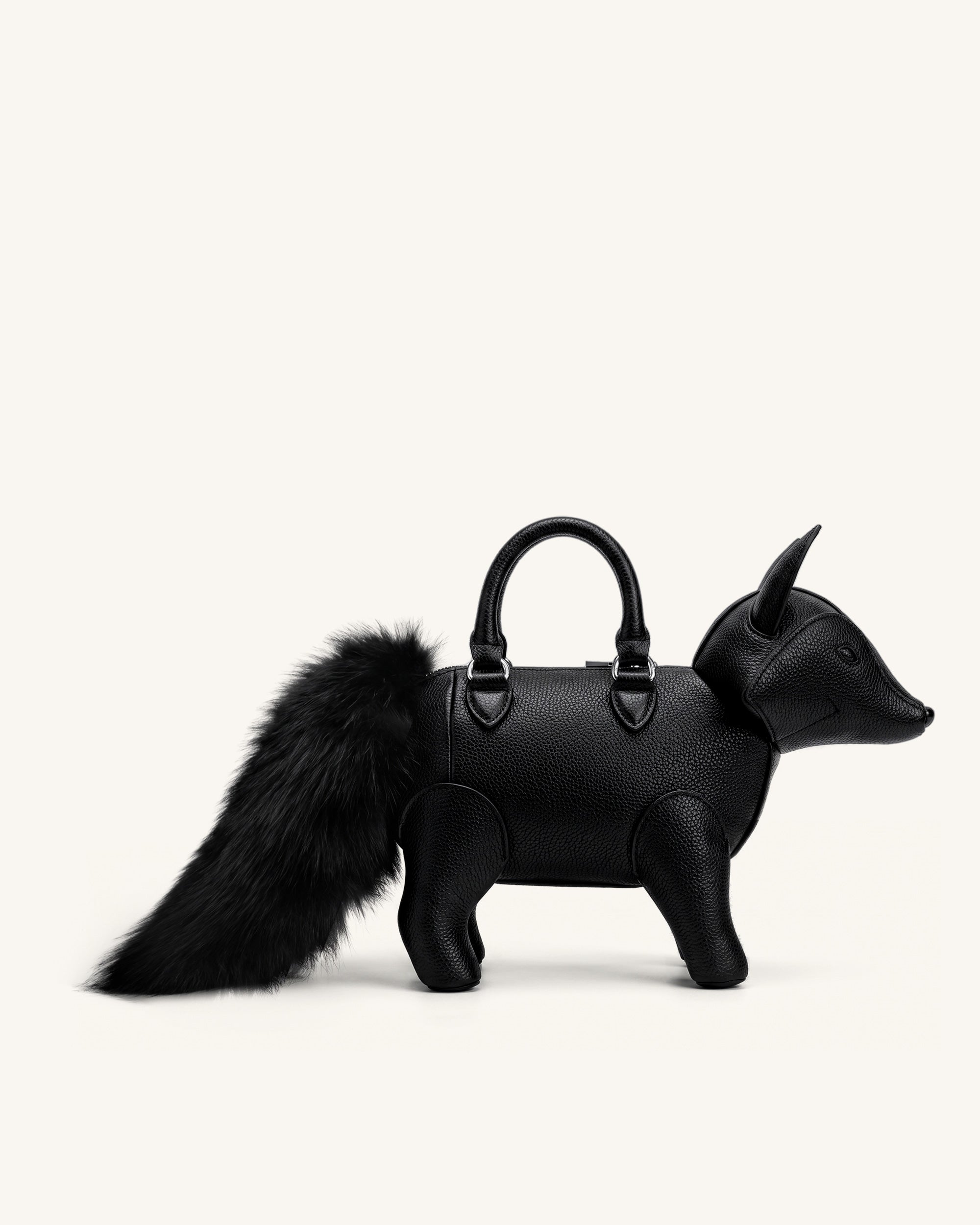 Kai Sac à poignée supérieure en forme de renard - Noir – Image 3