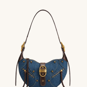 Tessa Sac bandoulière clouté - Denim bleu
