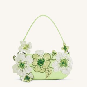 Sac bandoulière orné de perles Leona - Vert clair