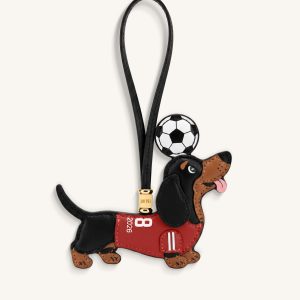 Breloque Sac Maillot de Foot Teckel Coupe du Monde - Rouge