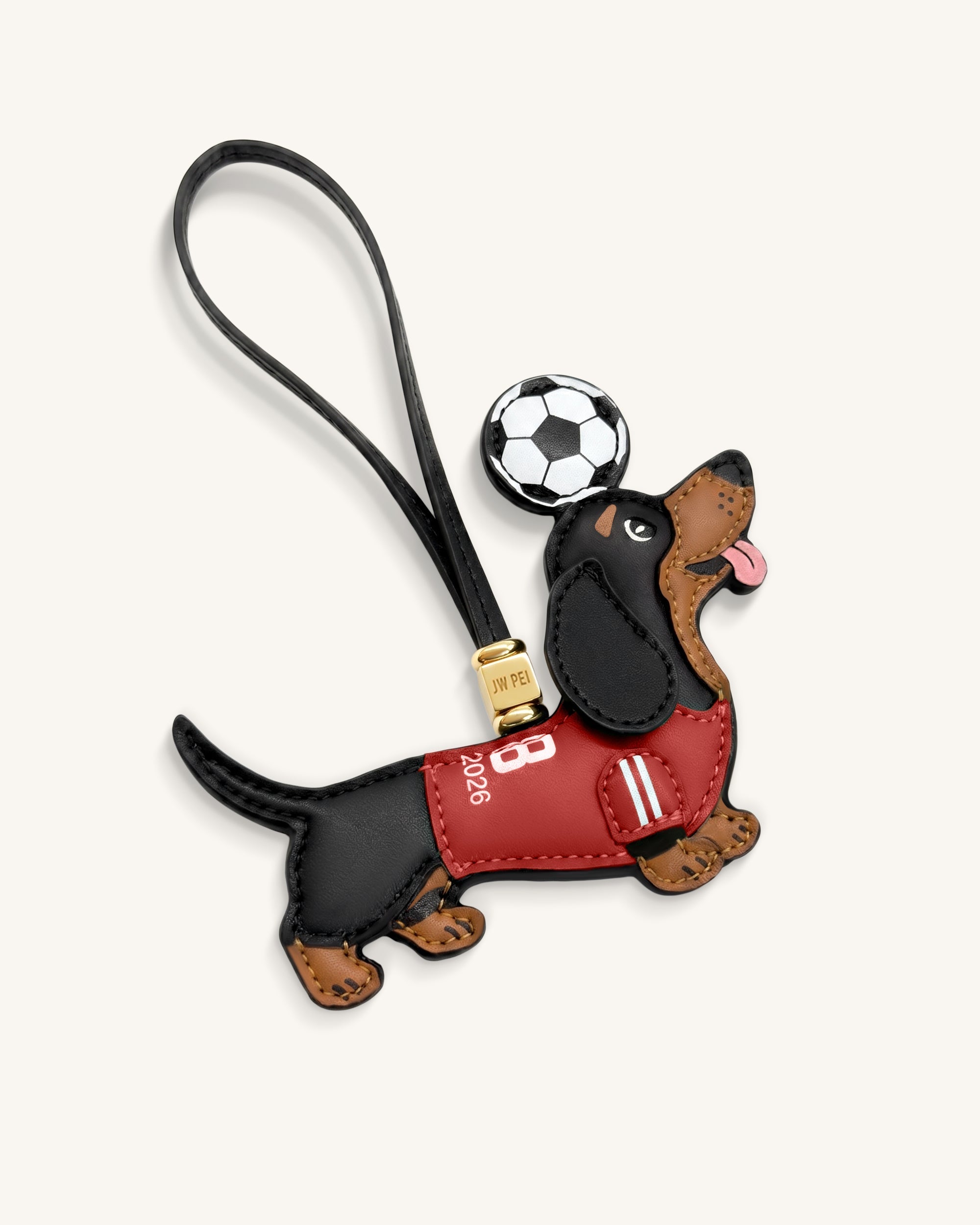 Breloque Sac Maillot de Foot Teckel Coupe du Monde - Rouge – Image 3
