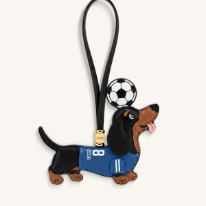 Breloque Sac Maillot de Foot Teckel Coupe du Monde - Bleu