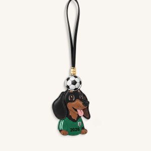 Breloque Sac Ballon de Foot Teckel Coupe du Monde - Vert