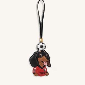 Breloque Sac Ballon de Foot Teckel Coupe du Monde - Rouge