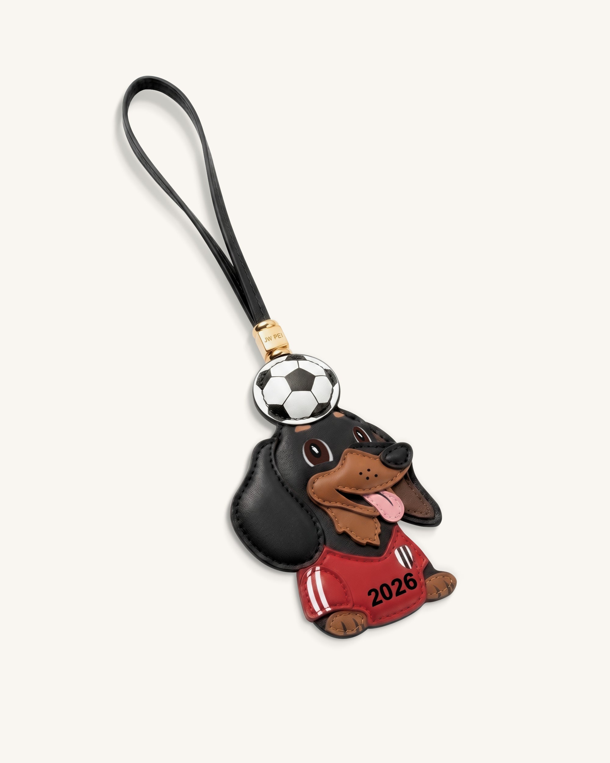Breloque Sac Ballon de Foot Teckel Coupe du Monde - Rouge – Image 3