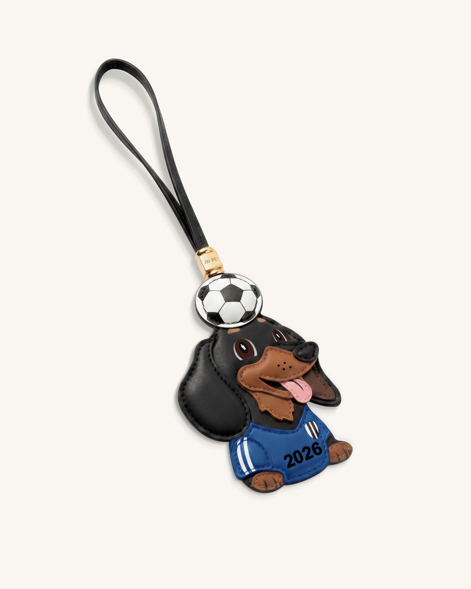 Breloque Sac Ballon de Foot Teckel Coupe du Monde - Bleu – Image 3