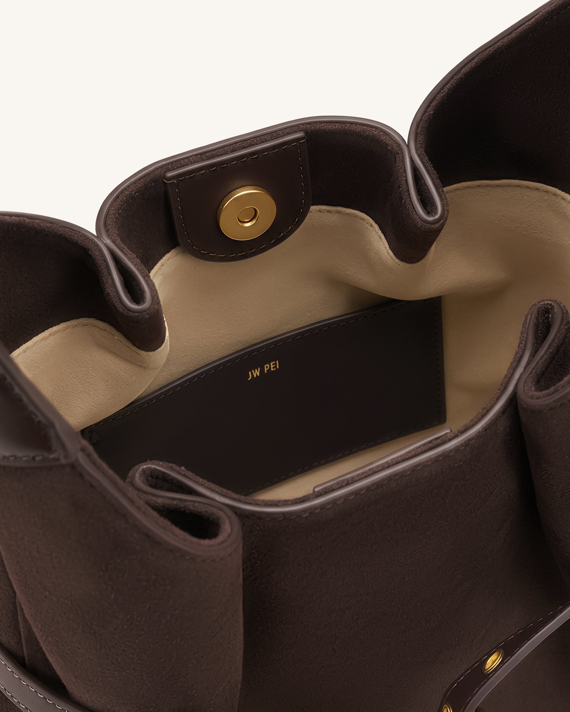 Alina Sac hobo en faux suède - Marron chocolat – Image 4