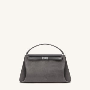 Carmen Sac à main en suédine - Gris foncé