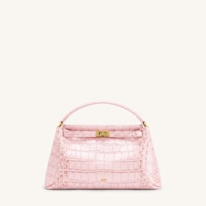 Carmen Sac à main aspect crocodile - Rose