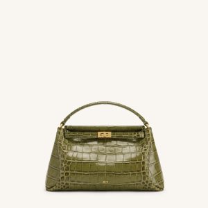 Carmen Sac à main aspect crocodile - Vert