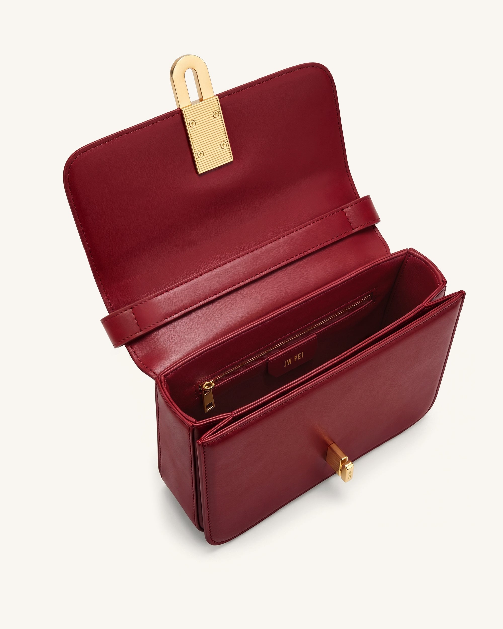 Evania Sac porté épaule à fermoir - Rouge – Image 4