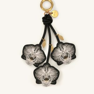 Breloque de sac Orchid - Noir
