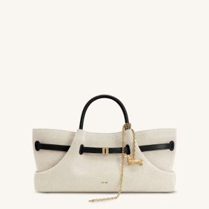 Maeve Sac fourre-tout avec breloque en métal teckel - Toile noire