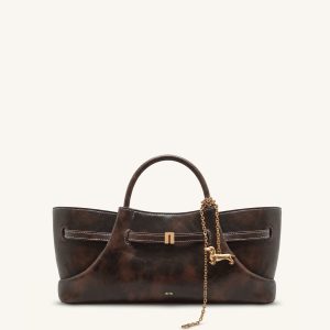 Maeve Sac fourre-tout avec breloque en métal teckel - Café foncé