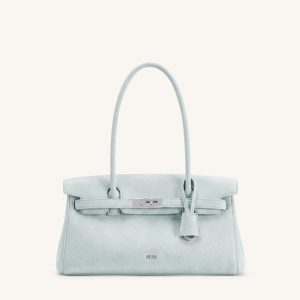 Yara Sac à bandoulière en suédine - Bleu clair
