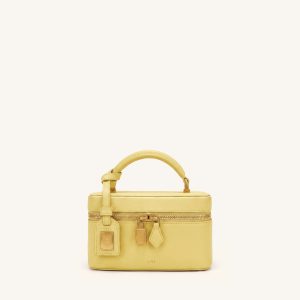 Cleo Sac à poignée supérieure forme boîte - Jaune