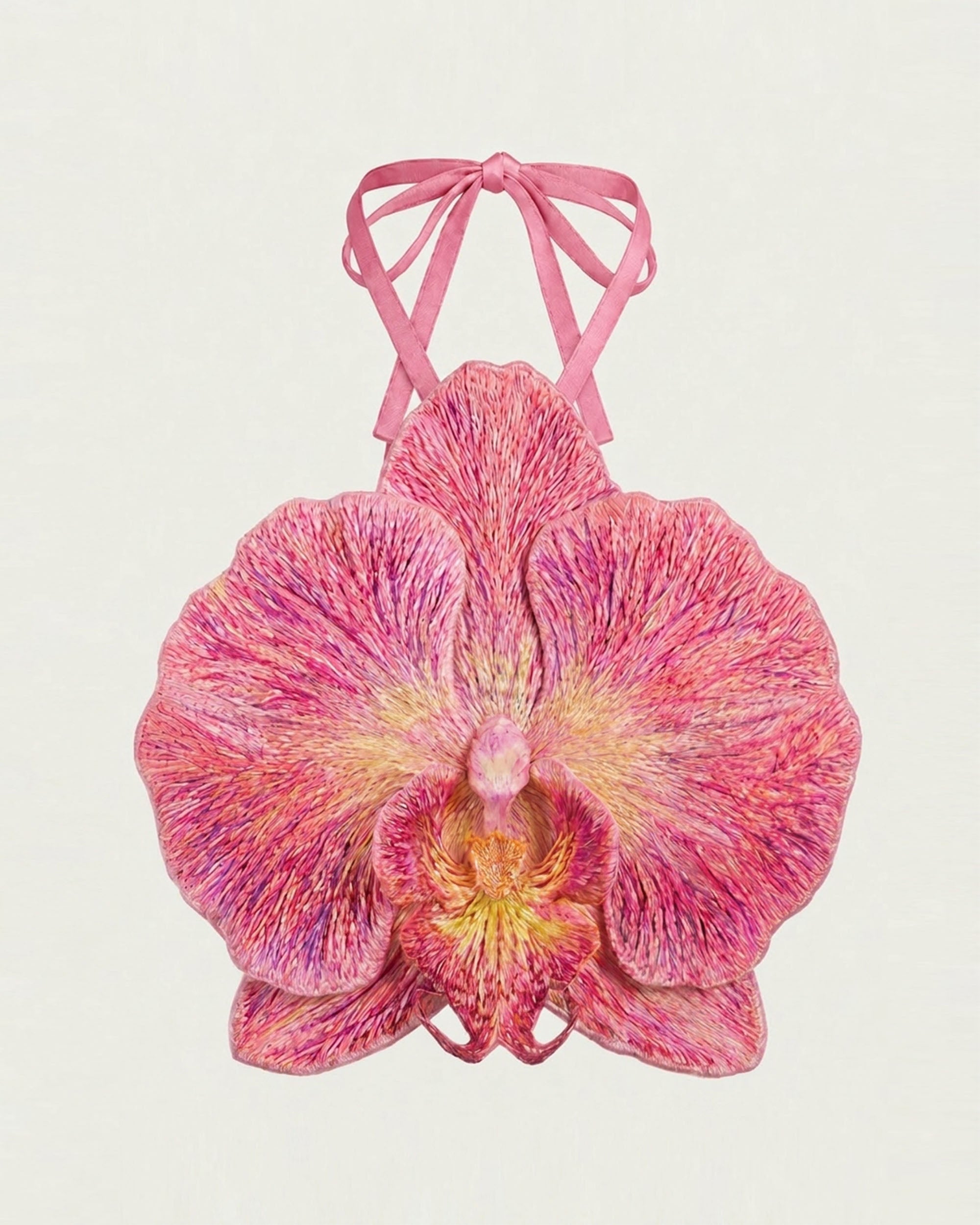 Haut court dos nu à orchidée 3D - Rose – Image 2