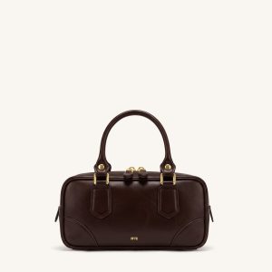 Odette Sac Boston à poignée supérieure - Marron foncé