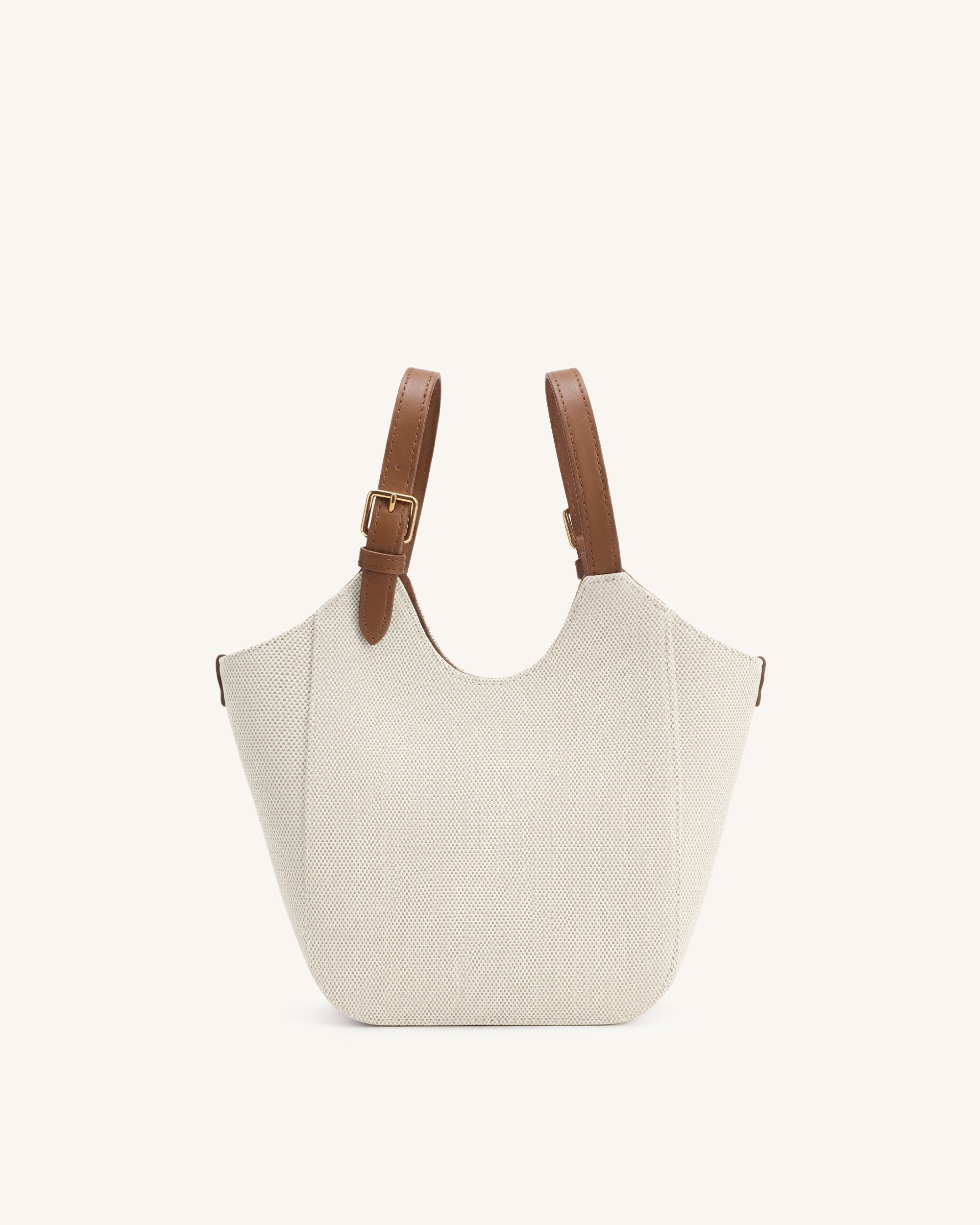Ines Sac cabas avec cadenas - Toile marron – Image 6