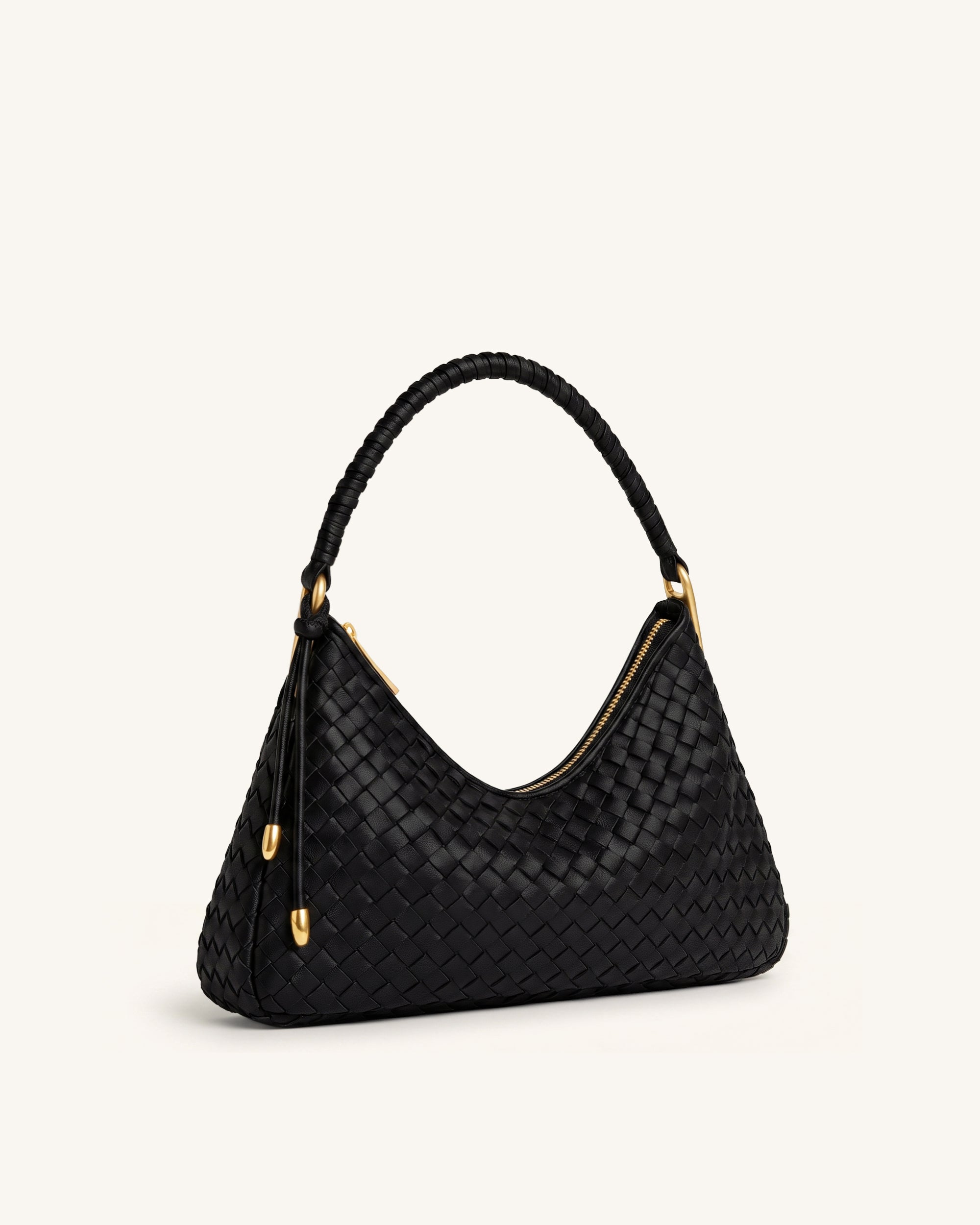 Lorena Sac bandoulière tressé - Noir – Image 2
