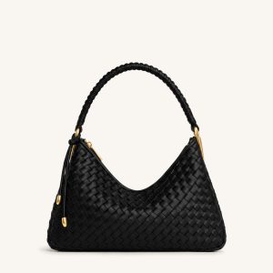 Lorena Sac bandoulière tressé - Noir