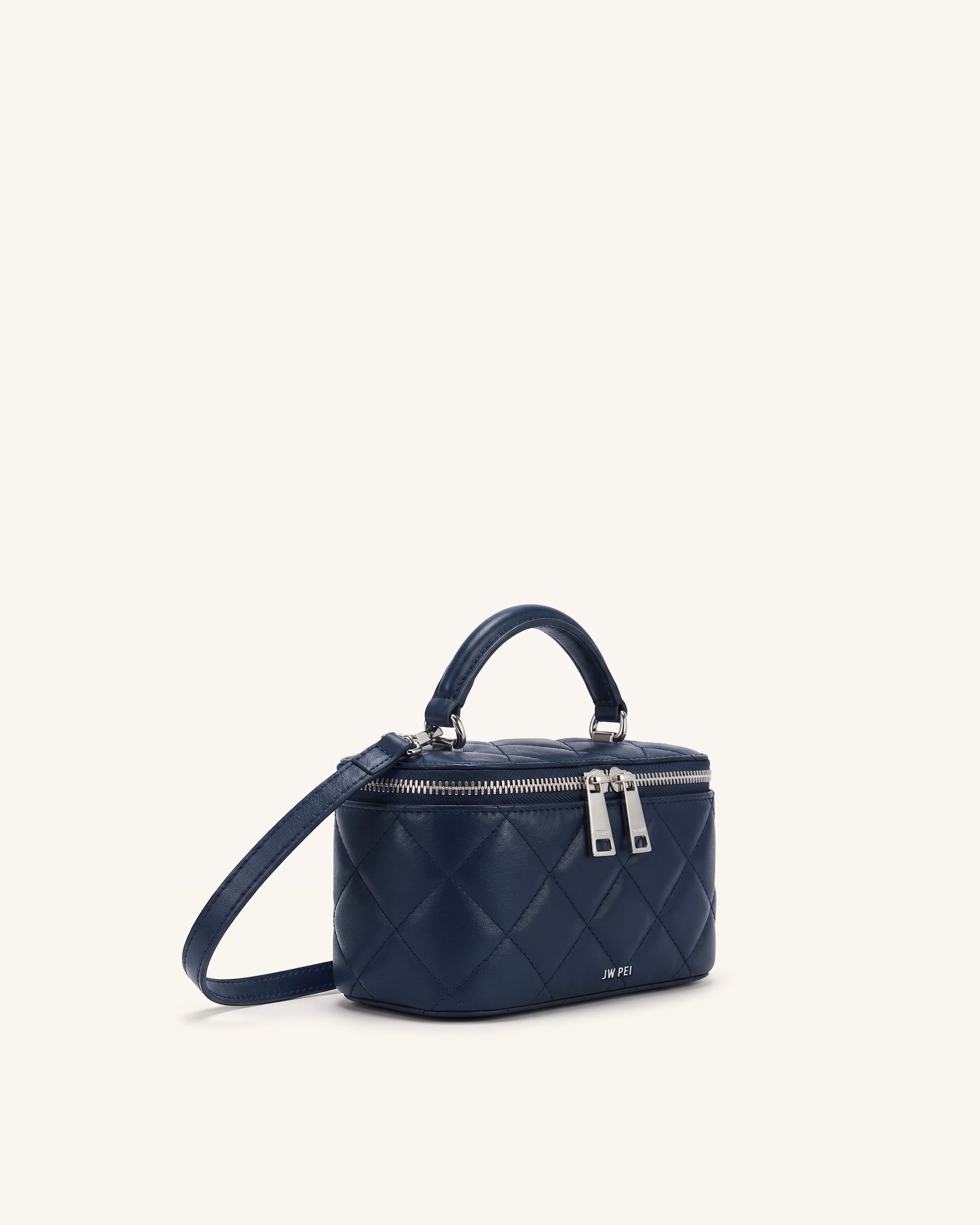 Vivienne Sac vanity matelassé à poignée supérieure - Marine – Image 2