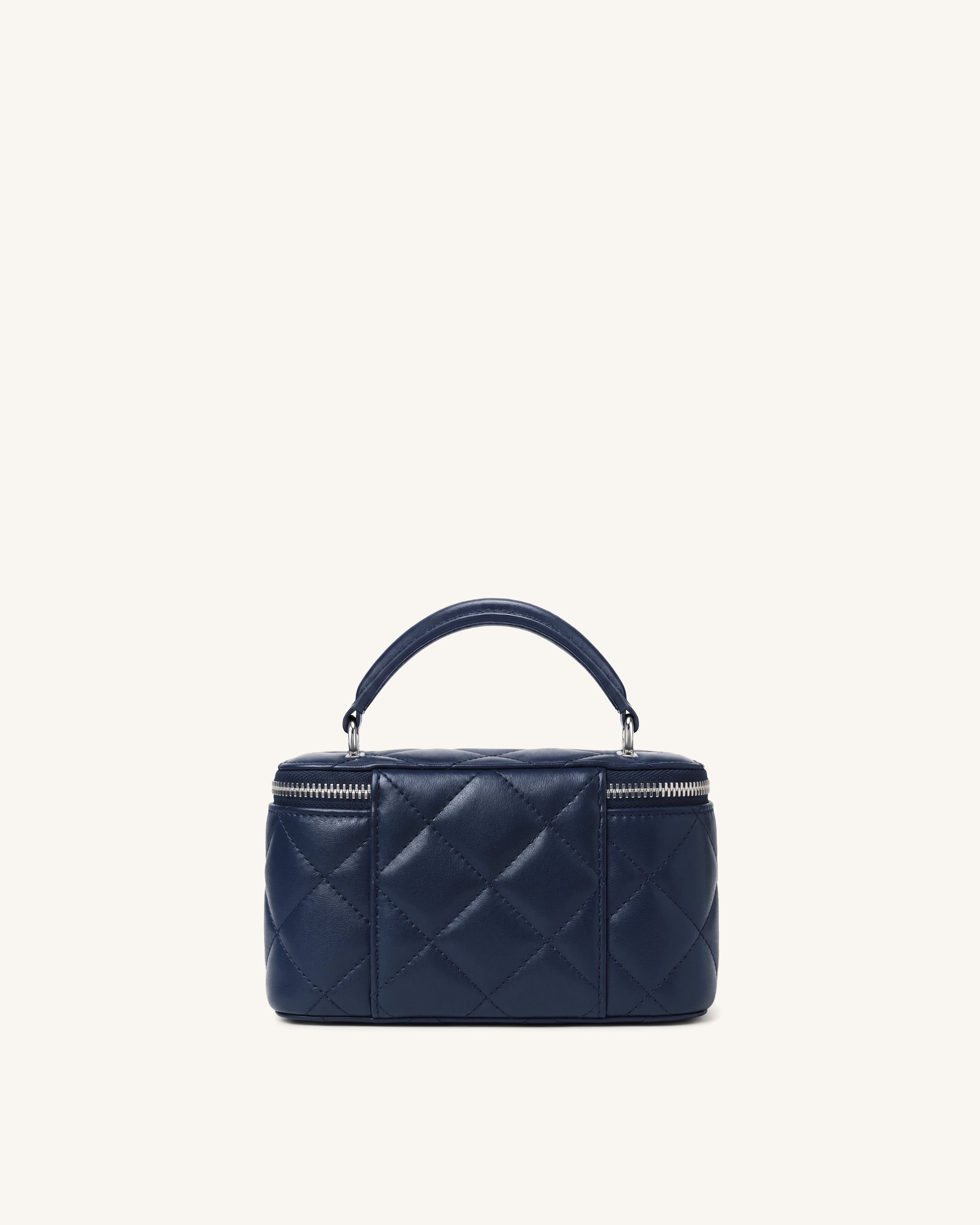 Vivienne Sac vanity matelassé à poignée supérieure - Marine – Image 3