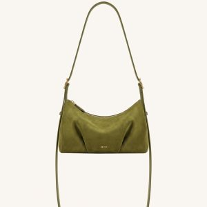 Loriette Sac bandoulière en suédine - Vert olive