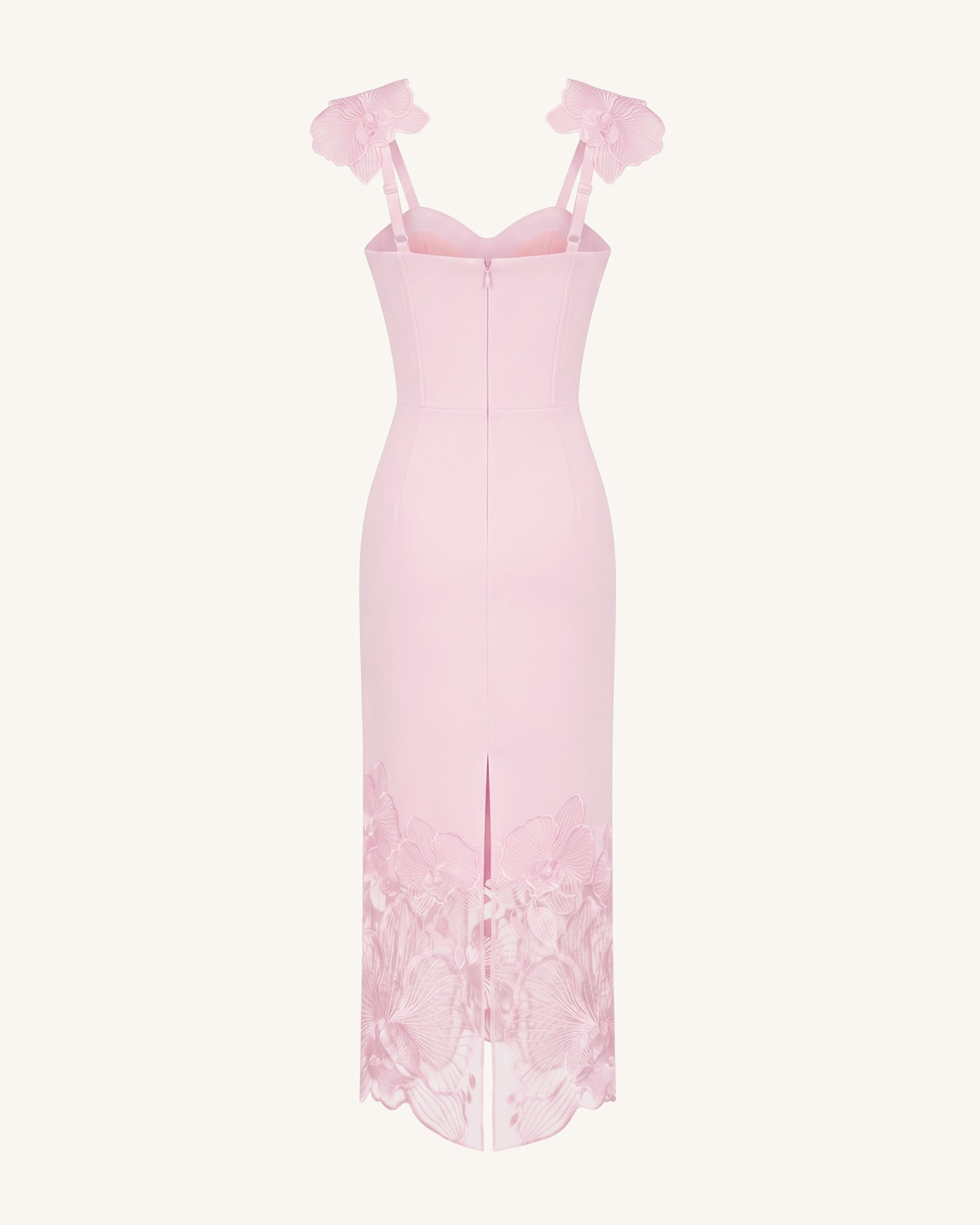 Orchid Robe corset brodée - Vieux rose – Image 5