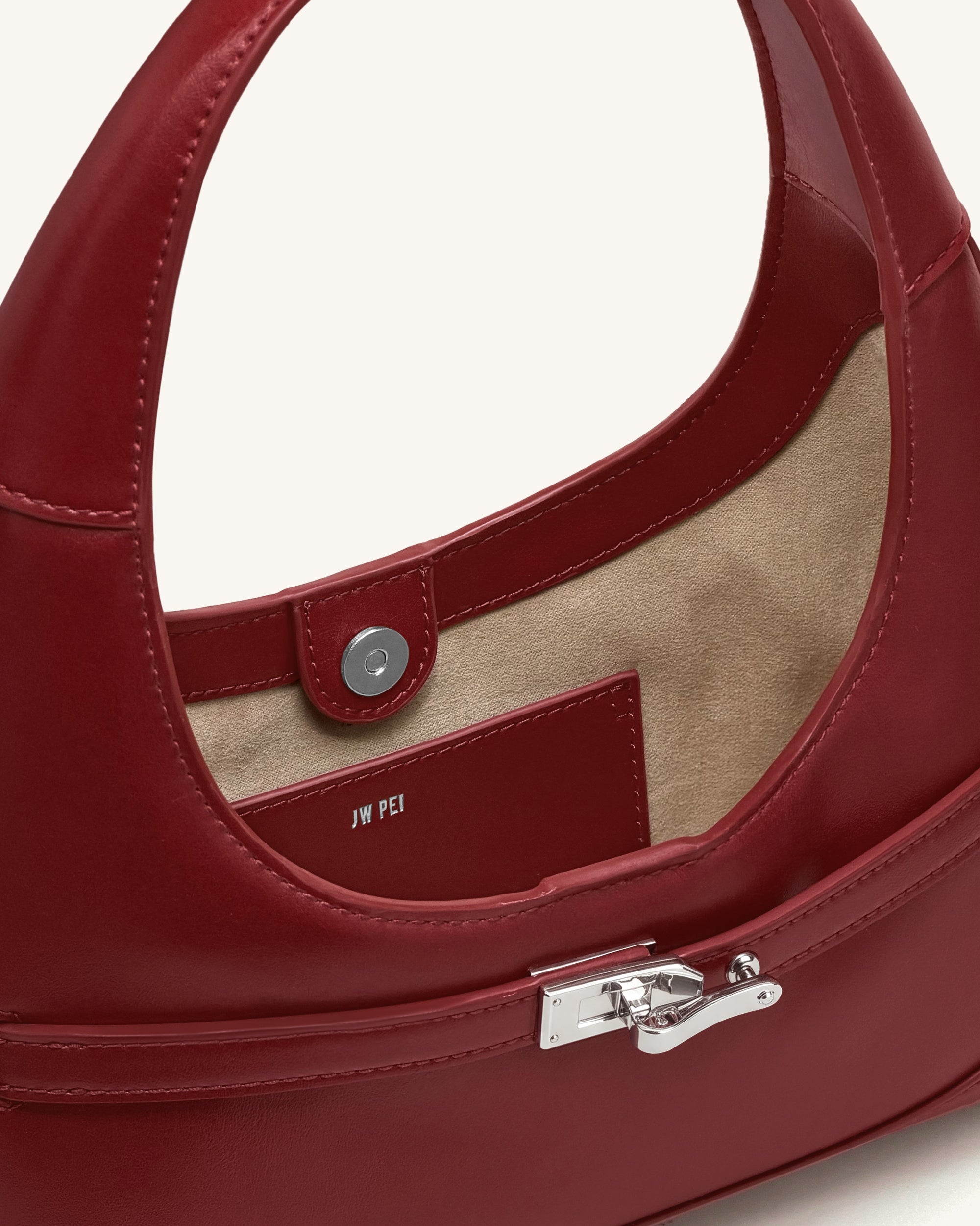 Noelle Sac porté épaule ceinturé - Bordeaux foncé – Image 4