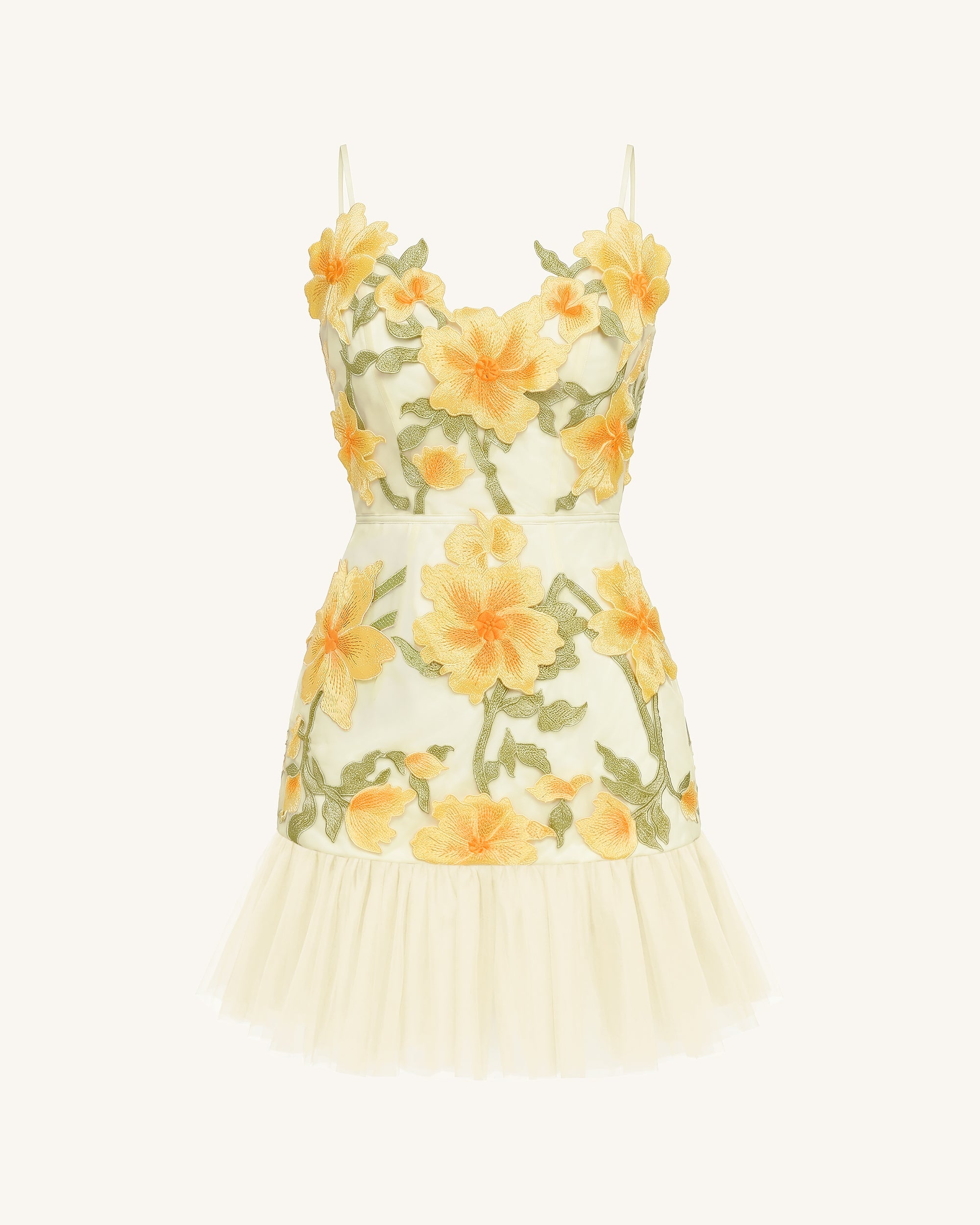Mini robe à bretelles à fleurs - Souci – Image 3