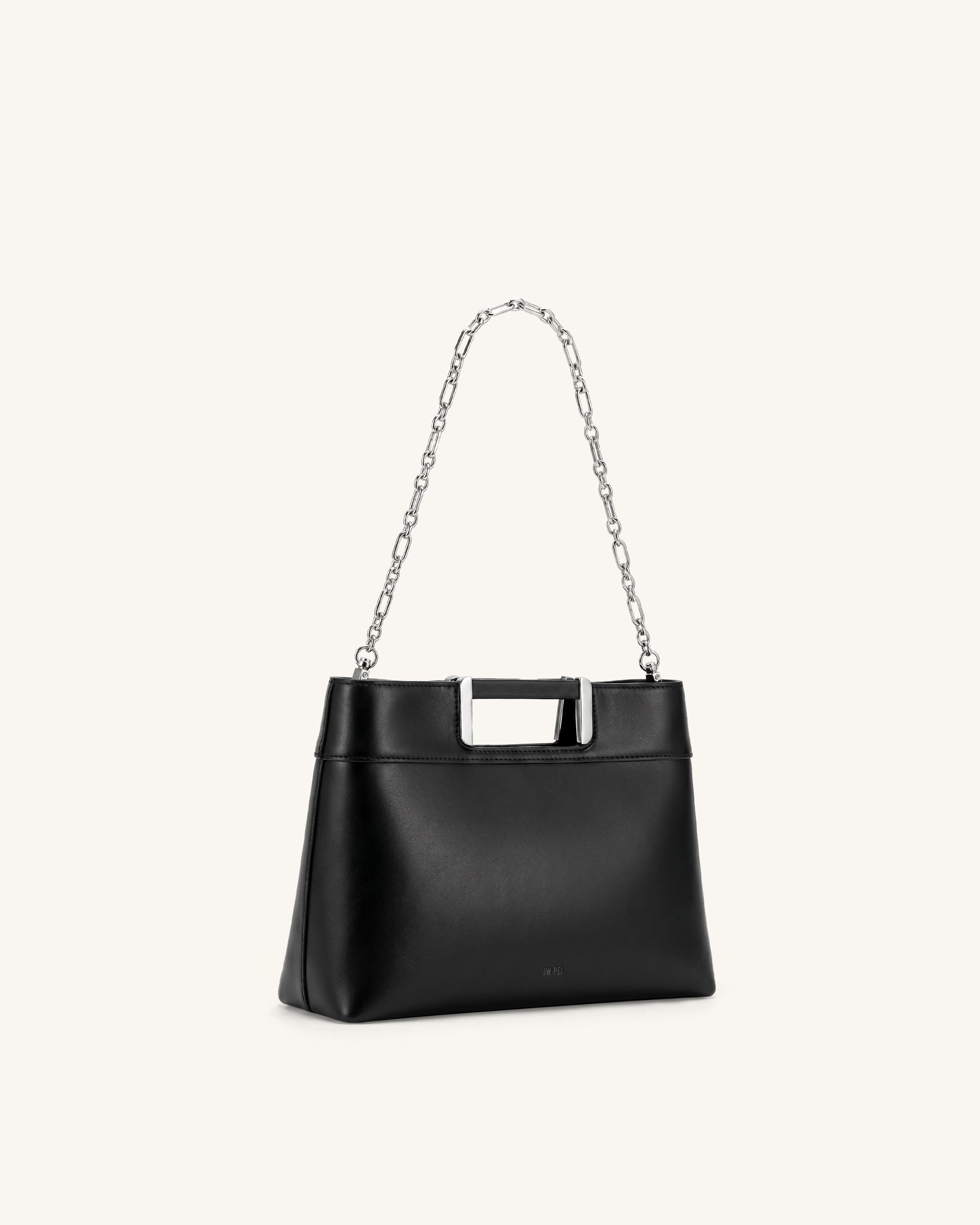 Elodie Sac à main à poignée chaîne - Noir – Image 2