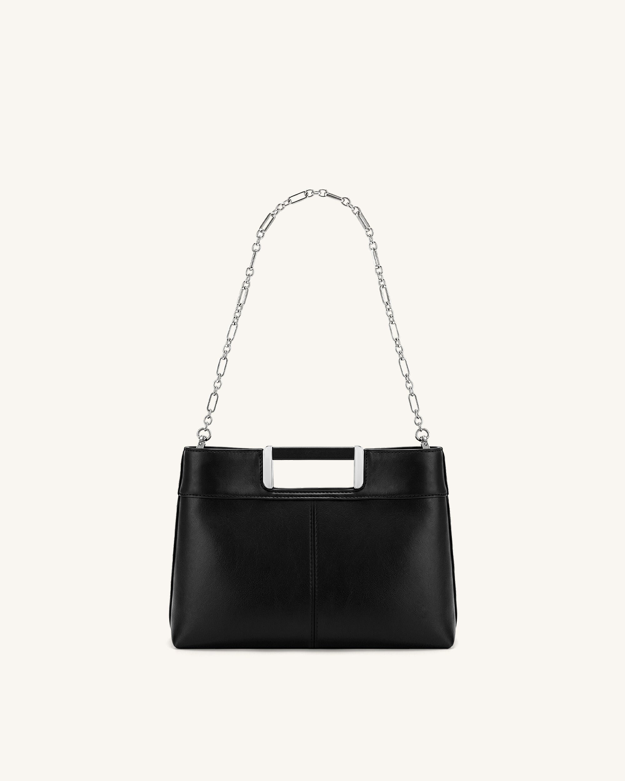 Elodie Sac à main à poignée chaîne - Noir – Image 3