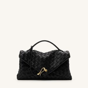 Celeste Sac pochette tissé - Noir