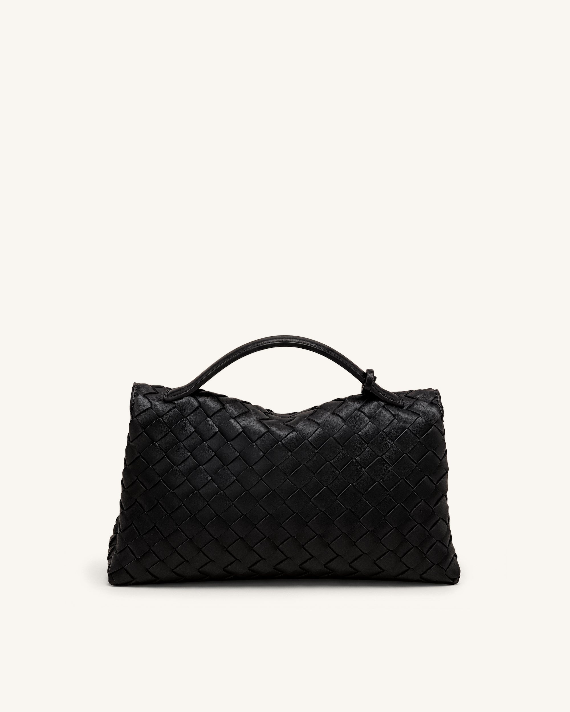 Celeste Sac pochette tissé - Noir – Image 3