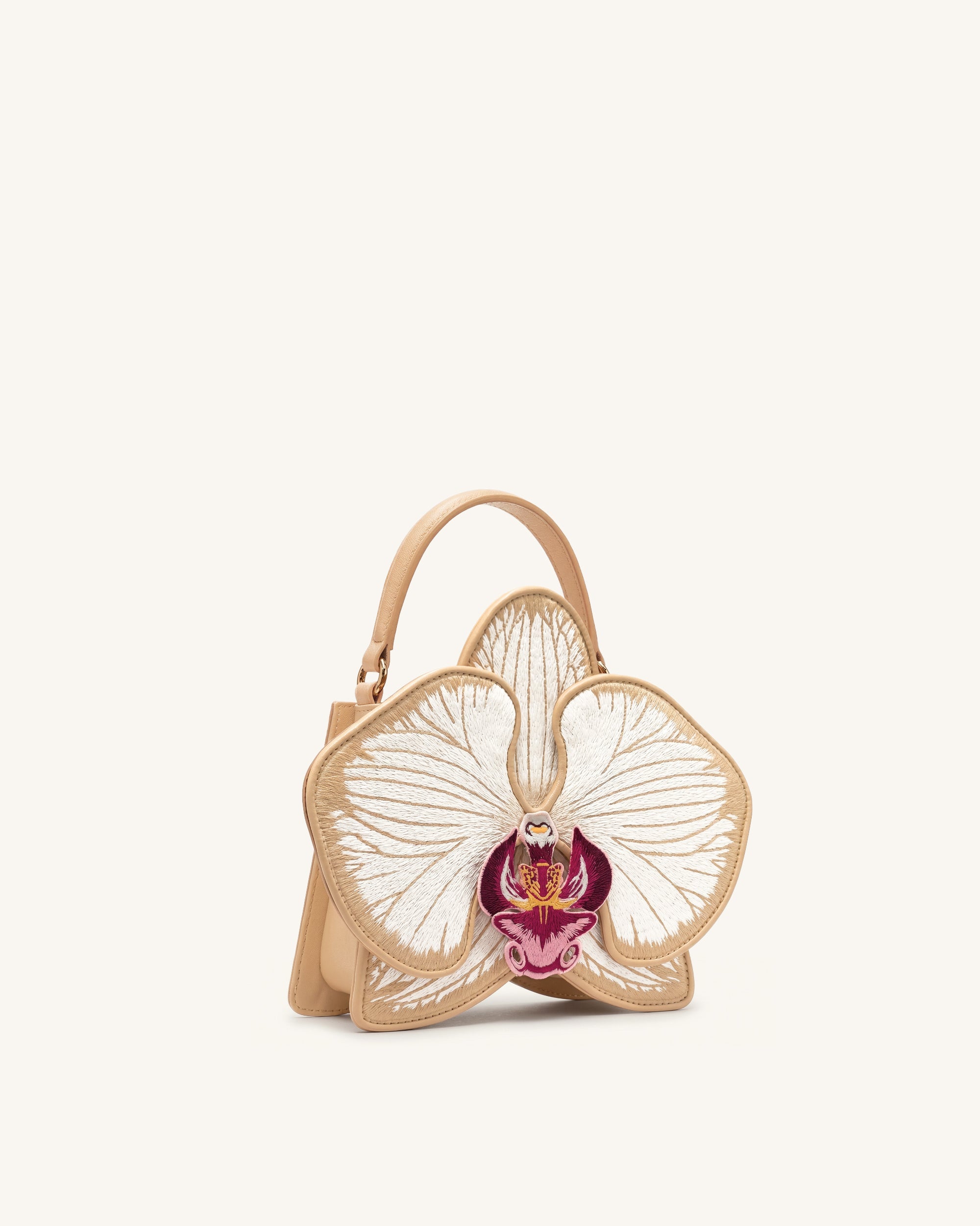 Flora Sac à poignée supérieure en forme d'orchidée - Champagne – Image 2