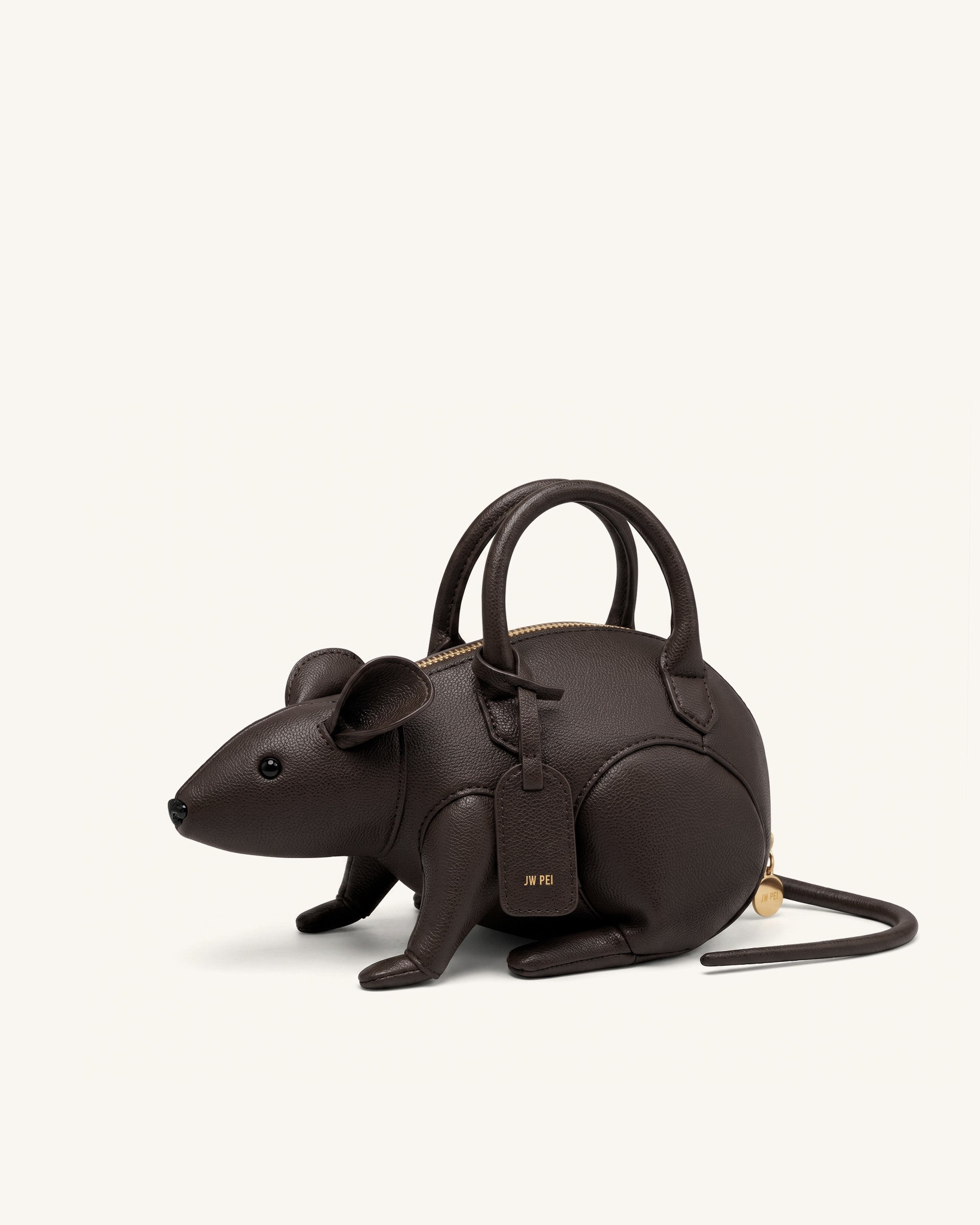 Mia Sac à main souris à anse - Marron foncé – Image 2